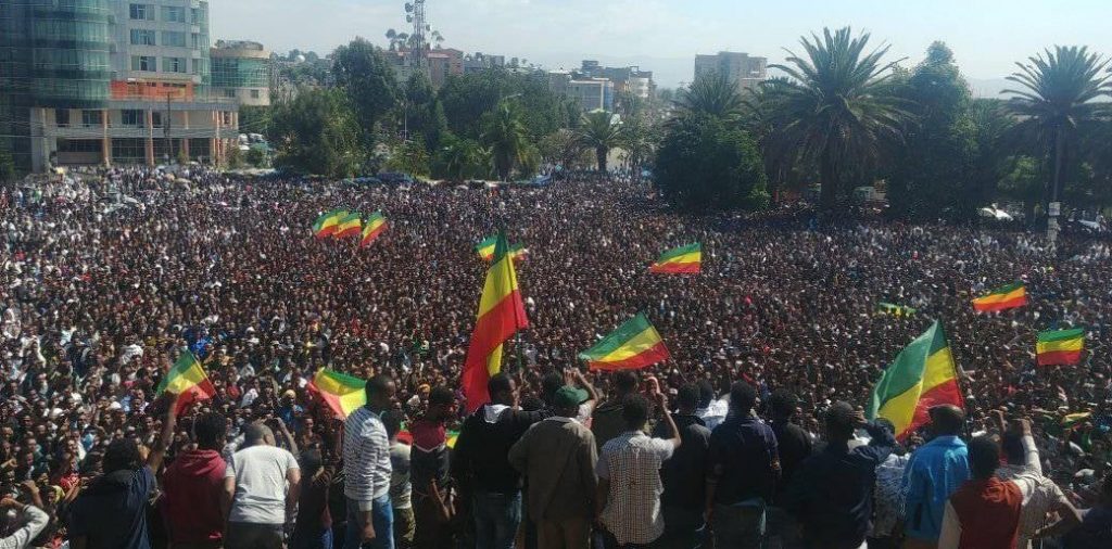 Amhara mass Protest against genocide in Ethiopia!